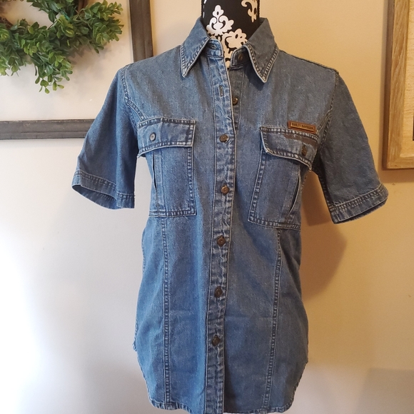 Harley-Davidson Tops - NWT Harley Davidson denim button up shirt